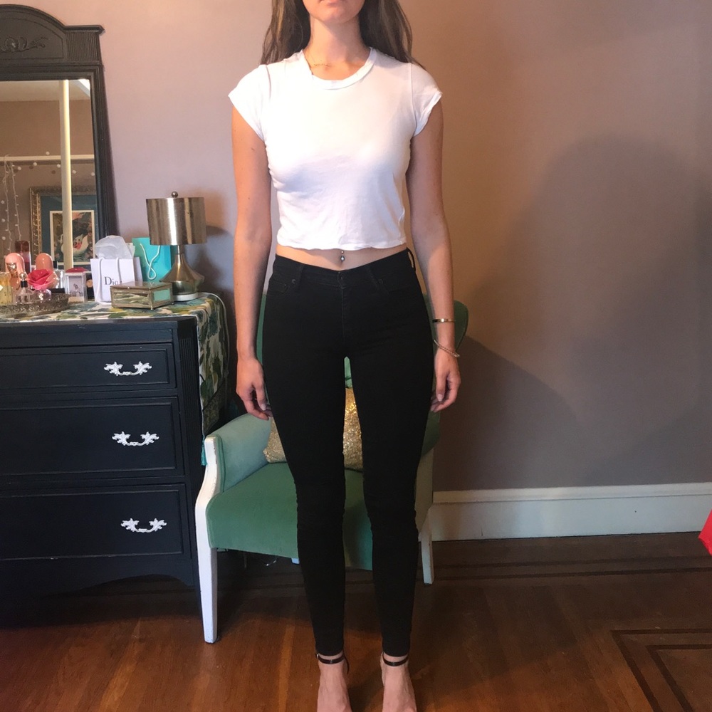 Gap True Skinny Black Jeans size 0 (25r)